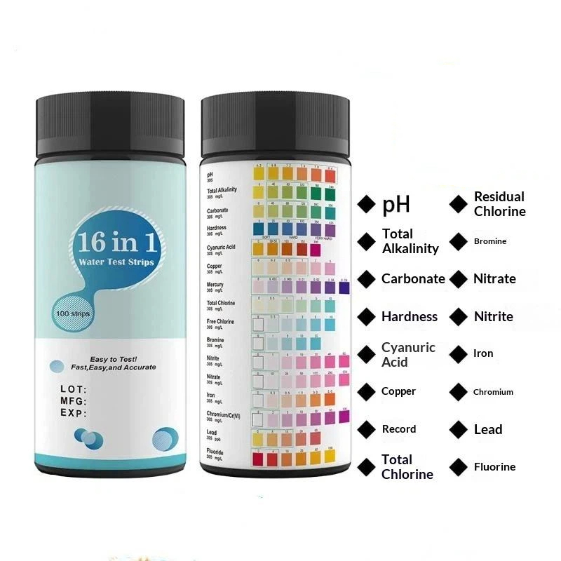 Water Testing Kit - 50 /100 Pcs 16 IN 1