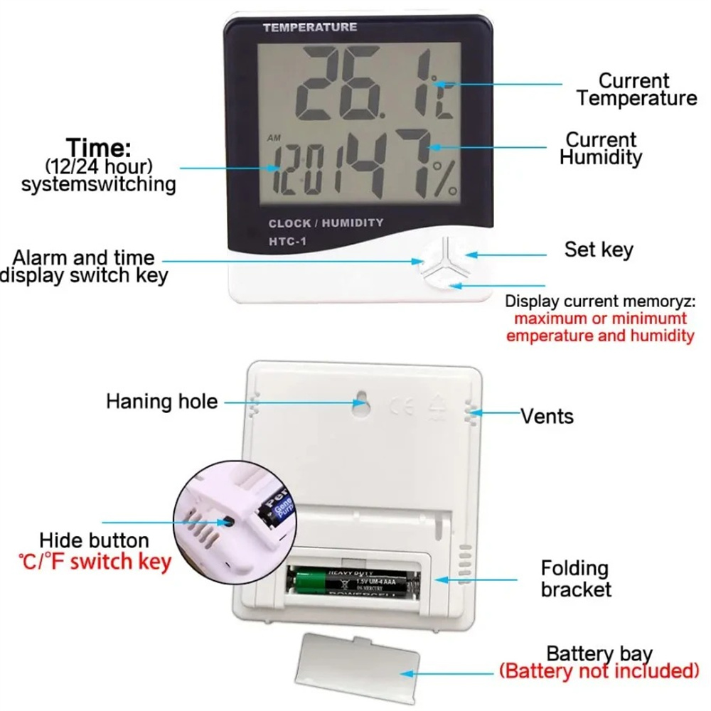 Multifunction LED Digital Ther - Weather Station Indoor recension och pris