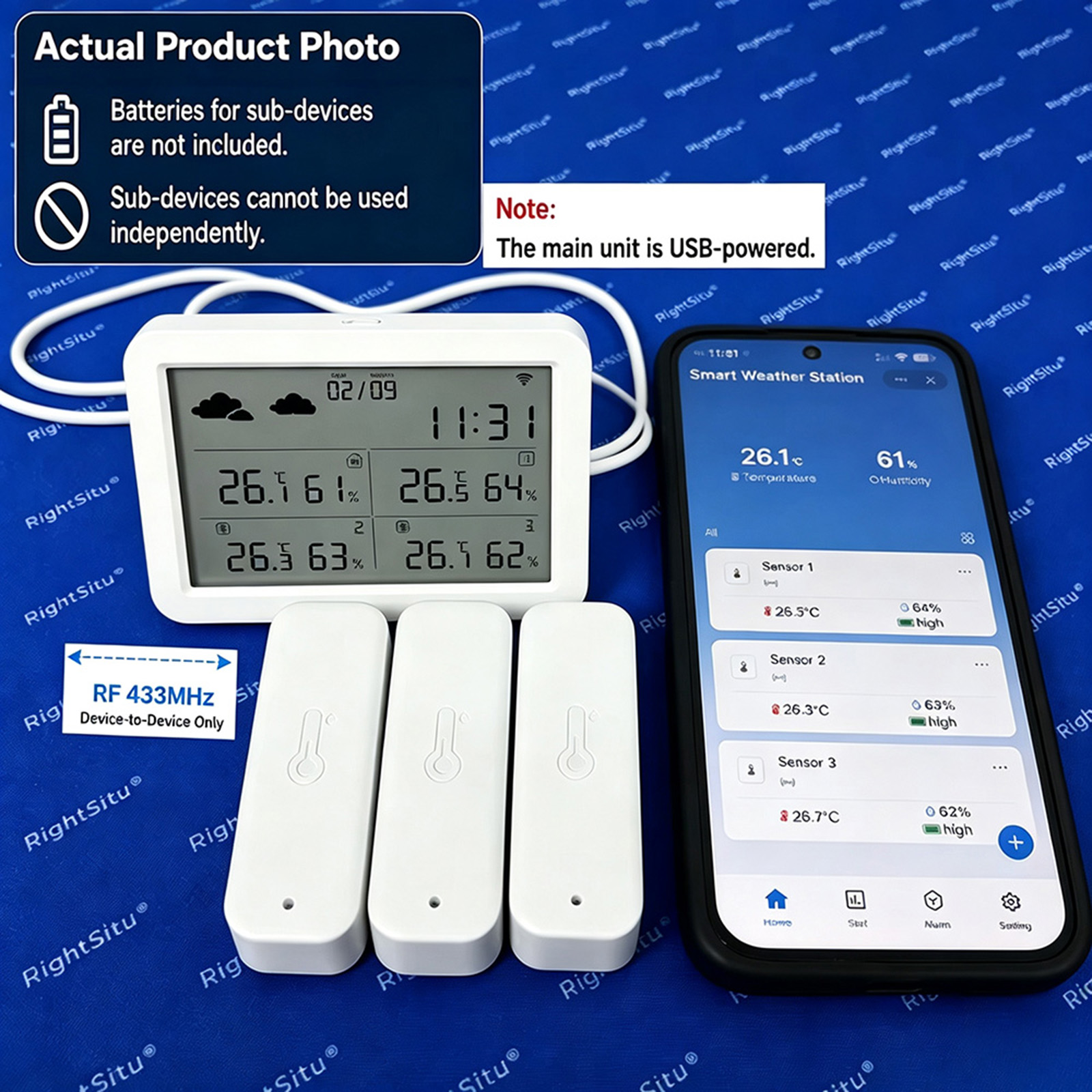 Tuya WiFi+RF433 Weather Statio - Weather Station Indoor recension och pris